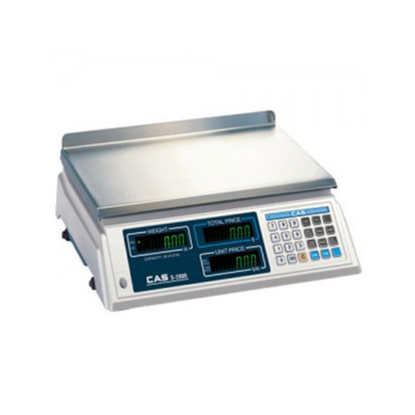 CAS S2000 60lb Price Computing Scale w/ Stainless Platter (AS2K-60)