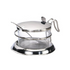 TableCraft H357 6-Ounce Glass Base Condiment Holder With Stainless Steel Lid And Spoon