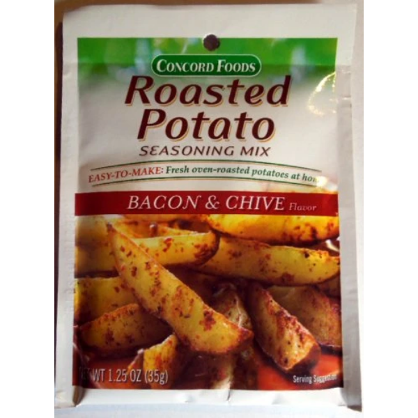 Concord Foods Roasted Potato Seasoning Mix - Bacon & Chive Flavor - 4 of 1.25 oz pkgs