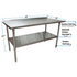 BK Resources (SVTR-6030) 60" X 30" T-430 18 GA Table Stainless Steel Top with 1.5" Riser
