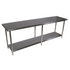 BK Resources (CVT-9624) 16 GA. T-304 96 X 24 Table Stainless Steel Base