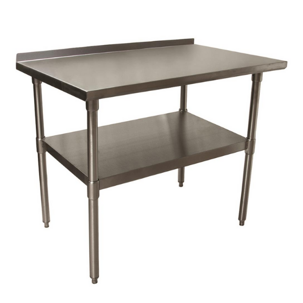 BK Resources (SVTR-4830) 48" X 30" T-430 18 GA Table Stainless Steel Top with 1.5" Riser