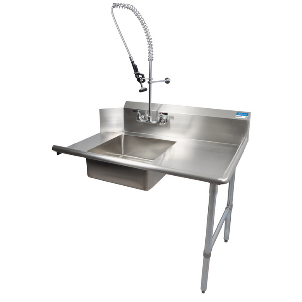 BK Resources (BKSDT-36-R-P-G) 36" Soiled Dishtable Right With Faucet