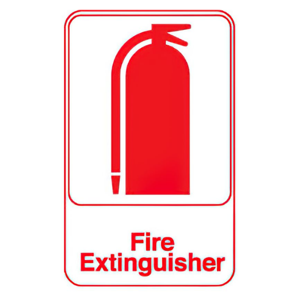 Royal Industries (ROY 695618) Fire Extinguisher, 6" x 9" Sign