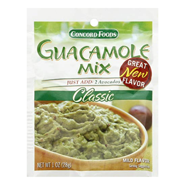 1oz Concord Foods Guacamole Mix Classic, Mild Flavor (Pack of 2)