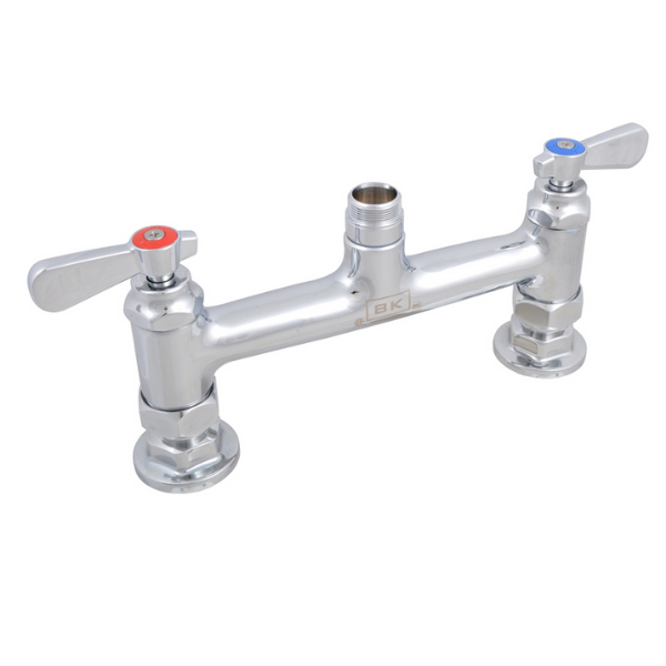 BK Resources (BKF8HD-XX-G) 8" O.C. OptiFlow Deck Mount Faucet Without Spout