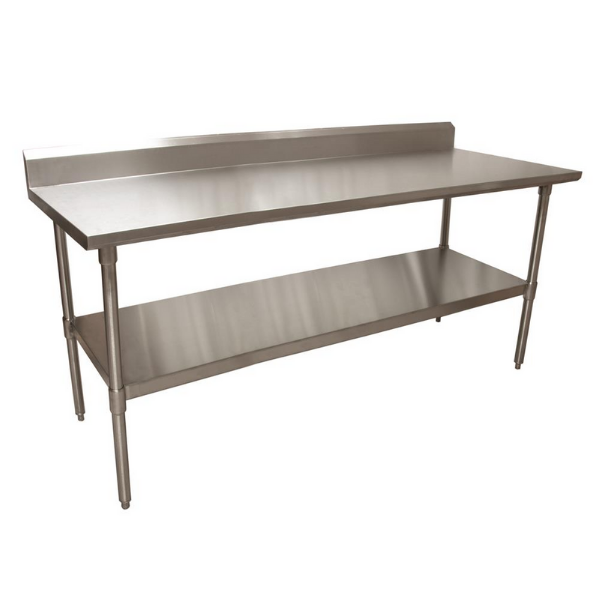 BK Resources (QVTR5-7230) 14 GA. T-304 5" Riser 72 X 30 Table Stainless Steel Base