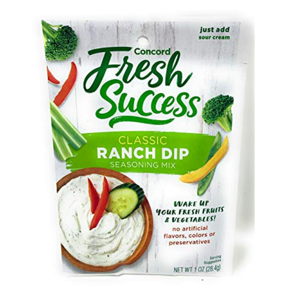 Concord Foods | Fresh Success Classic Ranch Dip | 1 Oz/28.4 G (Pack of 6)