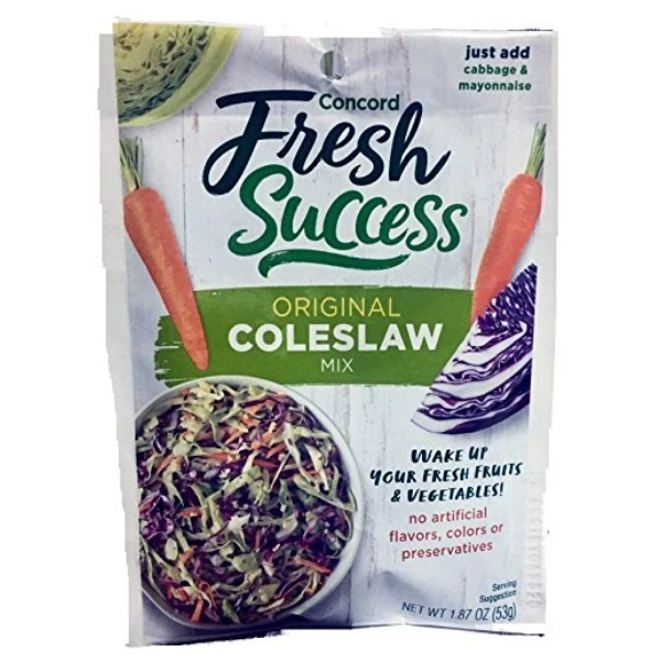Concord Foods, Coleslaw Mix, 1.87oz Packet (Pack of 6)
