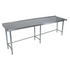 BK Resources (VTTROB-9624) 96" X 24" T-430 18 GA Table Stainless Steel 1.5" Riser Open Base