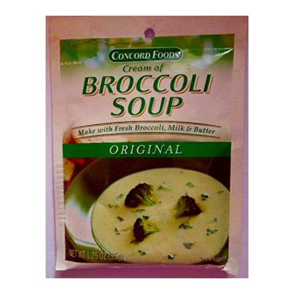 Concord Foods, Cream of Broccoli Soup Mix - 4 of 1.25oz Packet