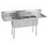 BK Resources 3 Compartment Sink 18 X 24 X 14D 2-18" Dual Drainboards