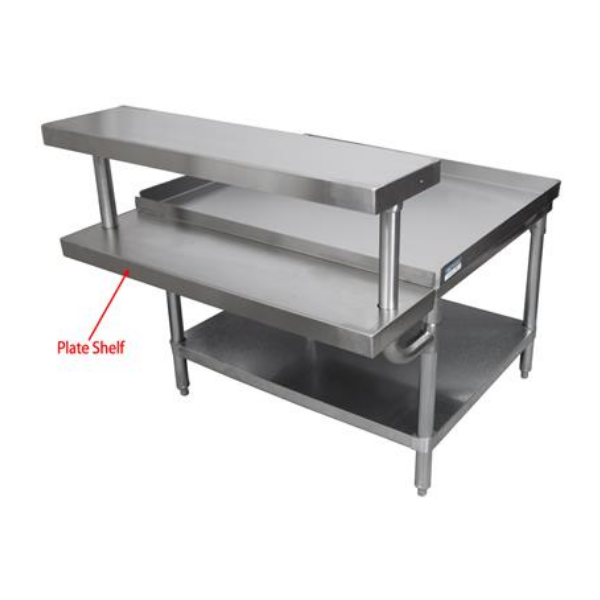 BK Resources (EQ-PS72) 72" Adjustable Plate Shelf For Equipment Stand