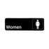 Thunder Group PLIS9314BK "Women" Information Sign with Symbols, 9 by 3-Inch