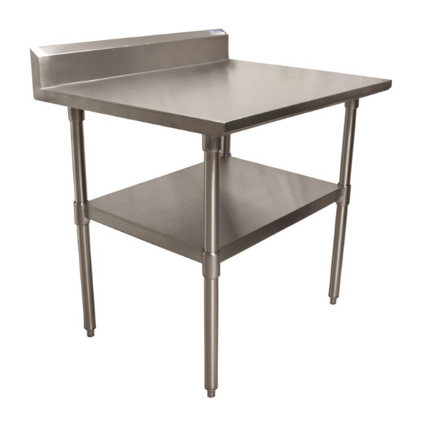 BK Resources (VTTR5-3030) 30" X 30" T-430 18 GA Table Stainless Steel Top 5" Riser