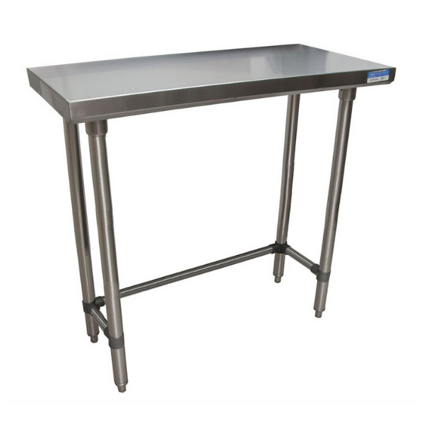 BK Resources (SVTOB-1836) 18" X 36" T-430 18 GA Stainless Steel Table Top Open Base