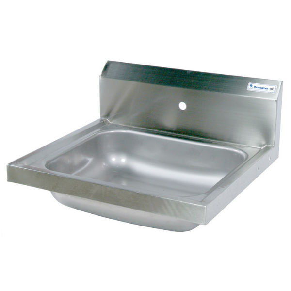 BK Resources (BKHS-W-1620-1) SM Hand Sink 1 Hole 20W X 16D Bowl