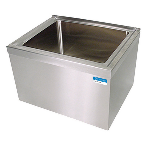 BK Resources (BKMS-1620-6) Mop Sink Stainless Steel Bowl Dim 16X20X6D / Drain