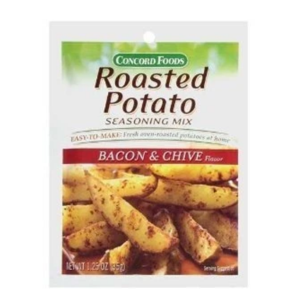 Concord Foods, Roasted Potato Bacon & Chive Seasoning Mix, 1.25oz Packet (Pack of 6)