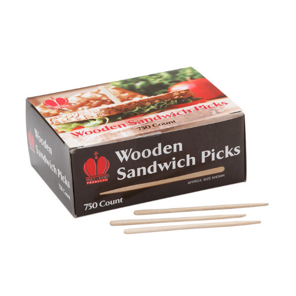 Royal Industries (WD SAND PIK) Wood Sandwich Picks - 750/Box