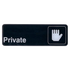 Update International (S39-3BK) "Private" Sign