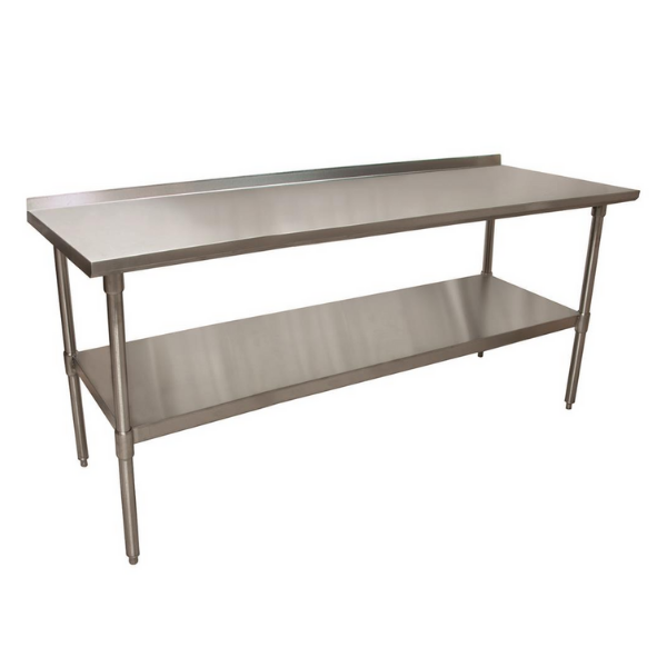 BK Resources (SVTR-7230) 72" X 30" T-430 18 GA Table Stainless Steel Top with 1.5" Riser