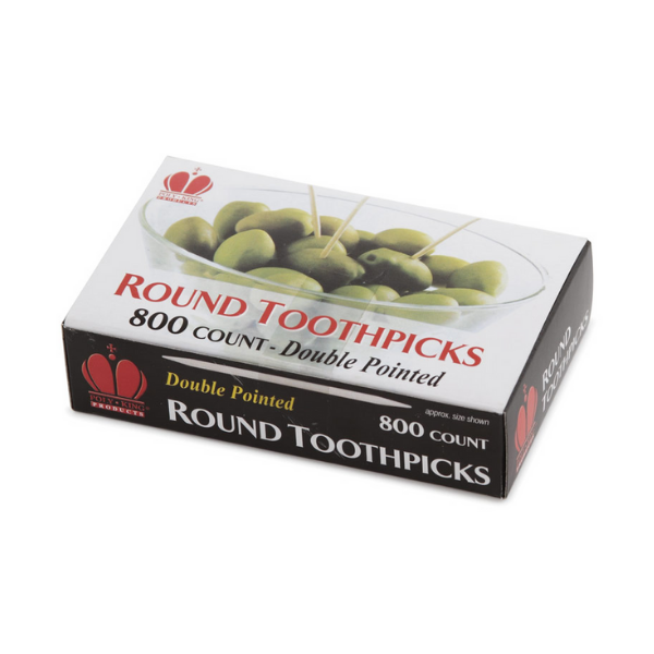 Royal Industries (RTRP) Round Wood Toothpicks - 800/Box