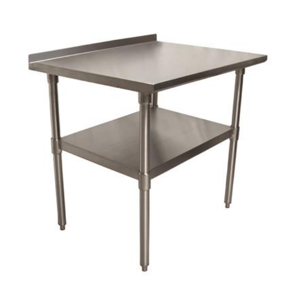 BK Resources (VTTR-3624) 36" X 24" T-430 18 GA Table Stainless Steel Top 1.5" Riser
