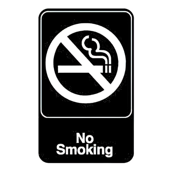 Royal Industries (ROY 695613) NO SMOKING, 6" x 9" Sign