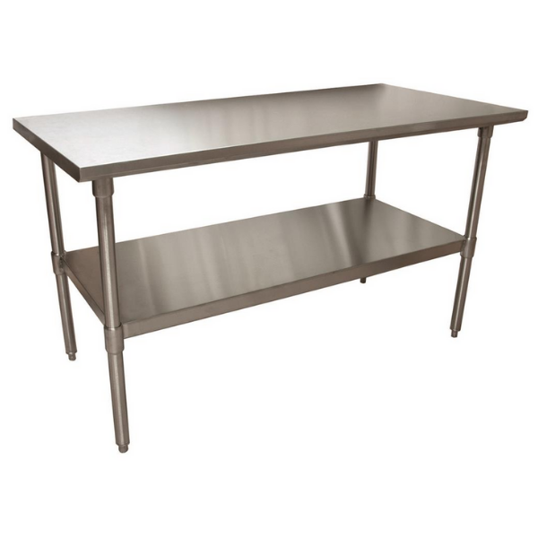 BK Resources (QVT-6024) 14 GA. T-304 60 X 24 Table Stainless Steel Base