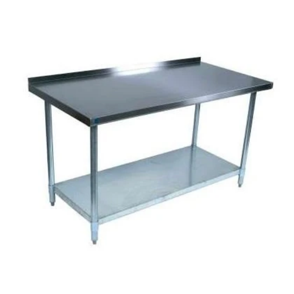 60"(w) x 24"(d) Stainless-Steel Work Table w/ Backsplash | 60" x 24"