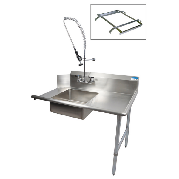 BK Resources (BKSDT-36-R-P2-G) 36" Soiled Dishtable Right Kit With Faucet