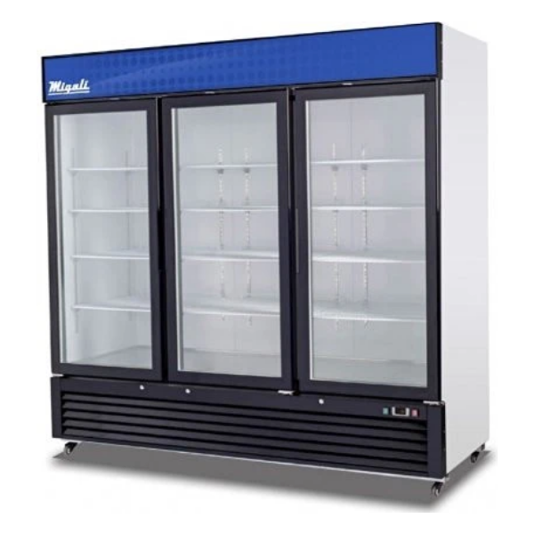 NEW-Migali-C-72RM-23 cu/ft Glass Door Merchandiser Refrigerator