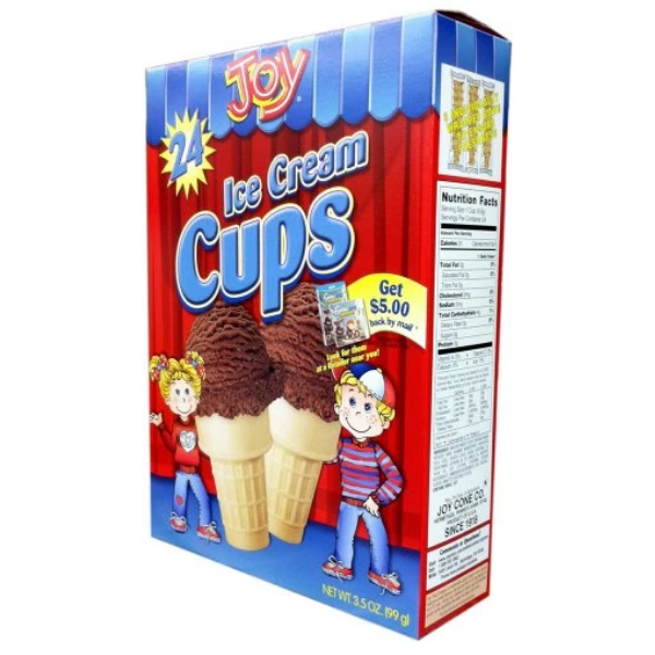 Joy Cone 24-Count ICE CREAM CUPS 3.5oz (2 Pack)