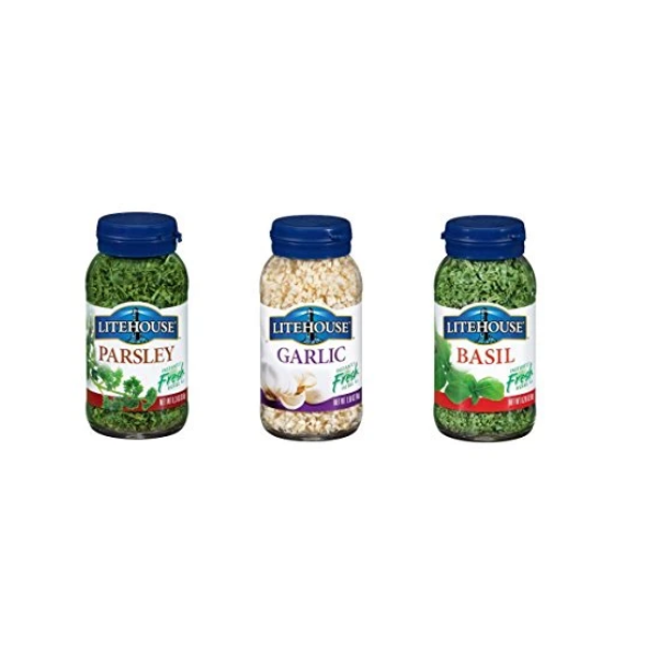 LiteHouse Freeze Dried Herb Variety - 1 Garlic, 1 Basil, And 1 Parsley
