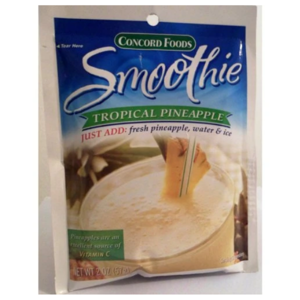 Concord Pineapple Smoothie Mix, 2 - Oz (Pack of 12)