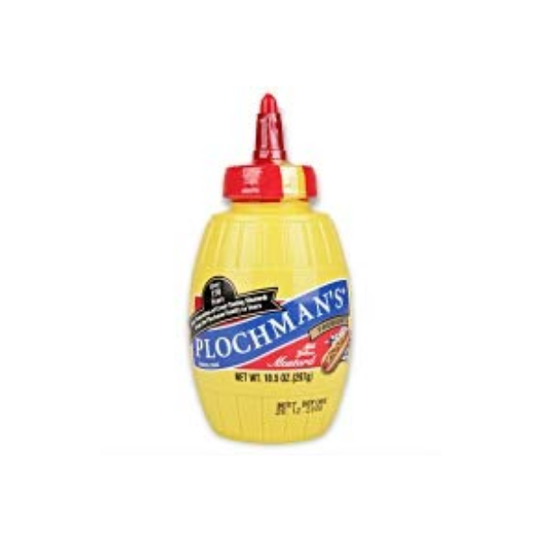 Plochmans Mustard Squeeze Yellow Barrel, 10.5 oz
