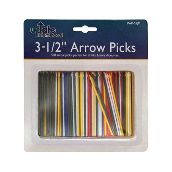 Update International (PAP-35JP) 3 1/2" Plastic Arrow Toothpicks (Case of 500)