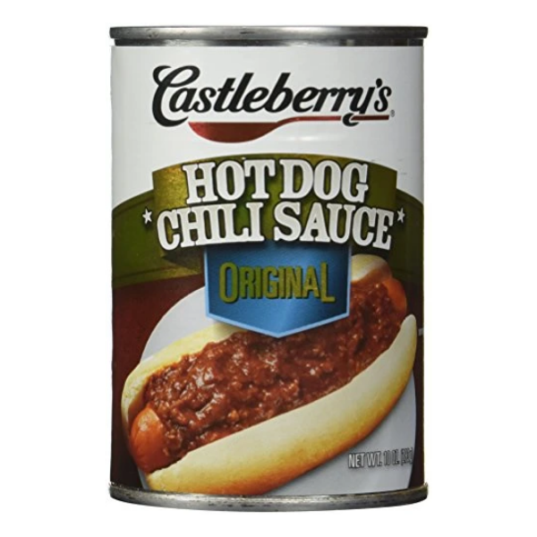 Castleberry's, Hot Dog Chili Sauce, Classic, 10oz Can (Pack of 6)