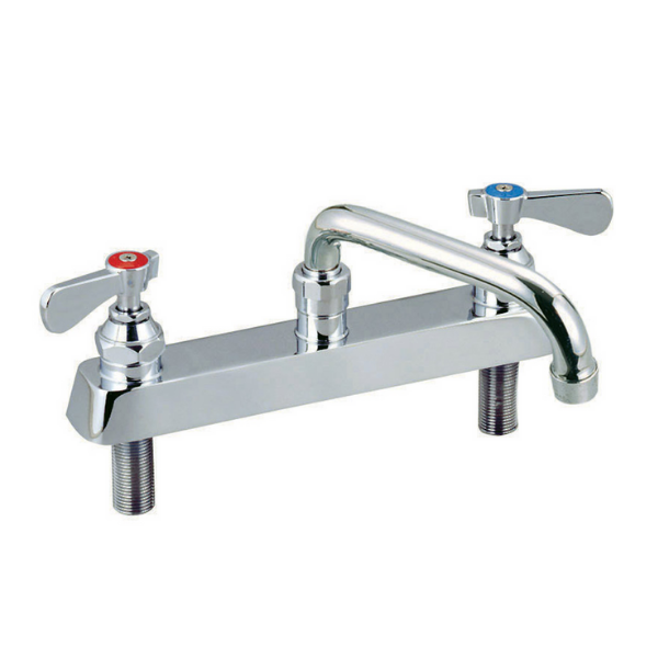 BK Resources (BKF-8DM-16-G) 8" O.C. OptiFlow Deck Mount Faucet With 16" Swing Spout