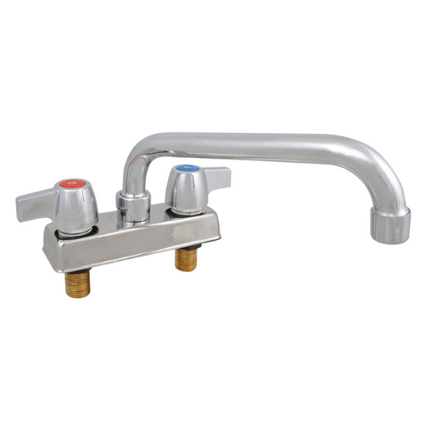 BK Resources (BKD-14-G) 4" O.C. WorkForce Deck Mount Faucet With 14" Swing Spout