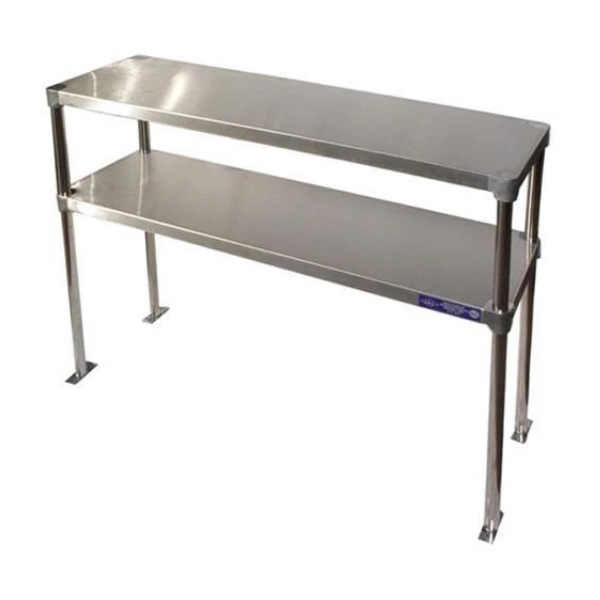 Adjustable Double Overshelf 14 X 84 - Stainless Steel for Work Table