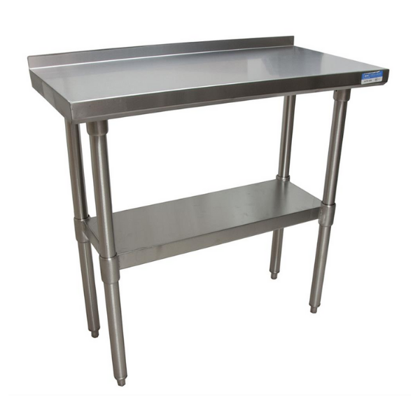 BK Resources (SVTR-1848) 18" X 48" T-430 18 GA Table Stainless Steel Top with 1.5" Riser