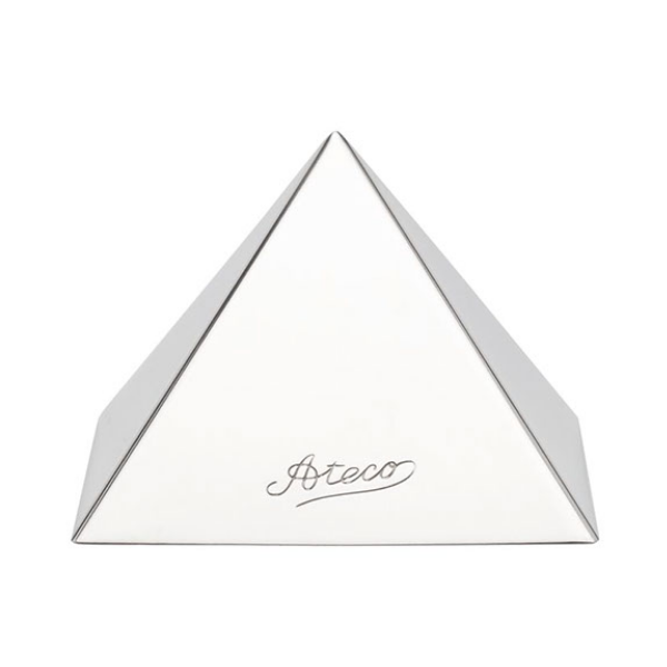 Ateco 4936 3 1/2" x 2 1/2" Stainless Steel Pyramid Mold