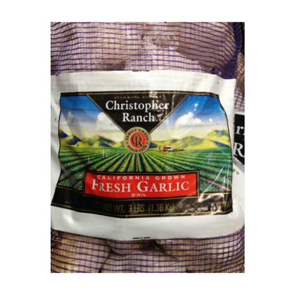 3 Pounds Fresh Garlic USA California Grown Gilroy Finest (Pack of 2)