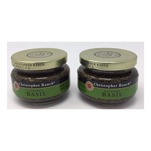 Christopher Ranch Chopped Basil 4.25 oz (Pack of 2)