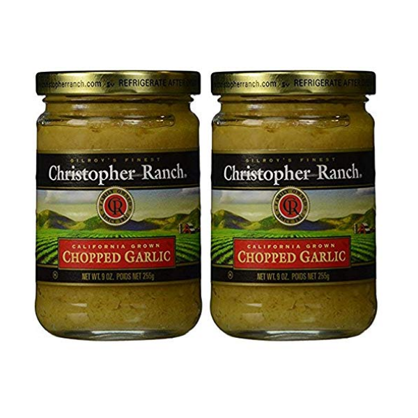 Christopher Ranch CHOPPED GARLIC in Olive Oil Â Famous Award Winning Heriloom Garlic - 9 Oz (Pack of 2)