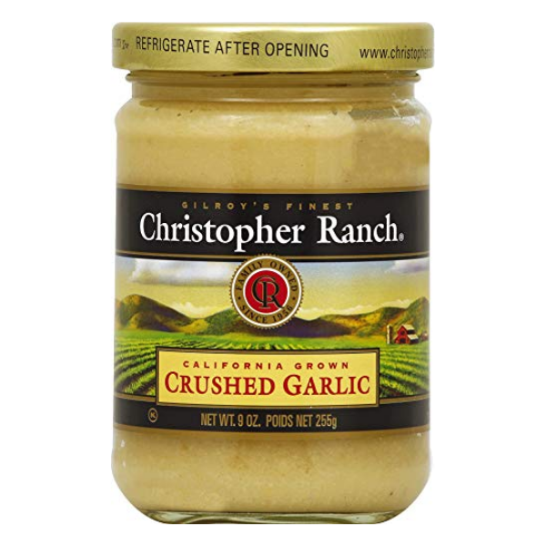Christopher Ranch CRUSHED GARLIC Â Famous Award Winning Heirloom Garlic - 9 Oz