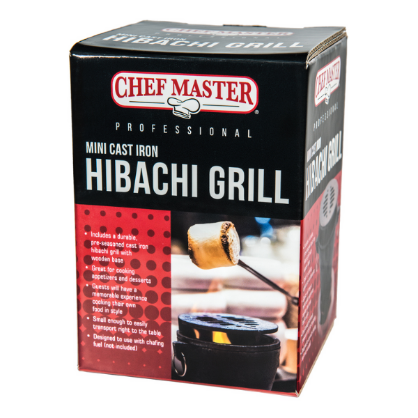 Chef Master (90206) Mini Cast Iron Hibachi Grill