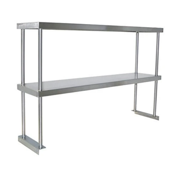 Adjustable Double Overshelf 14 X 96 - Stainless Steel for Work Table